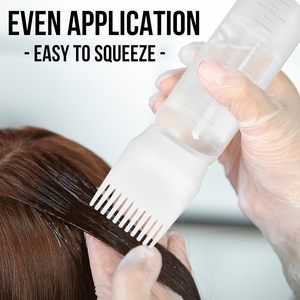 Venta Directa de Fábrica: Botella Aplicadora de Tinte para Raíces con Peine de 6oz, Botella para Teñir el Cabello con Logotipo/Colores Personalizados, Botella Aplicadora de Aceite Capilar - Product Image 4