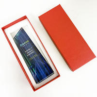 Plaque de récompense en cristal de forme de lame avec impression couleur personnalisée haut de gamme
