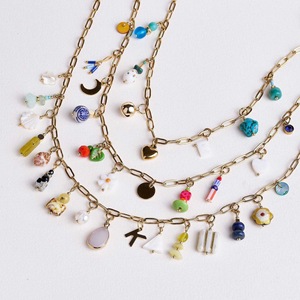 yuenique Stainless Steel Pendant DIY Series 18K Gold Plated Vacuum Furnace Artistic Retro Necklace Components - Product Image 4