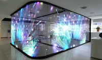 Écran LED holographique transparent supérieur aux films LED traditionnels, sans blocage de la lumière en acier lourd.