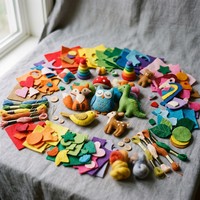 Feuilles de tissu en microfibre écologiques en gros pour l'artisanat de la maternelle, pour les projets artistiques DIY des enfants, couleur, taille et épaisseur personnalisables, en pack