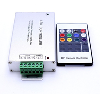 Haute puissance en aluminium coquille DC12-24V 12A 20keys RF sans fil RVB a mené le contrôleur pour la bande menée
