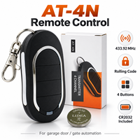 Télécommande ALUTECH AT-4N 433,92 MHz 4 boutons pour ouvre-porte de garage, transmetteur porte-clés à code d'apprentissage