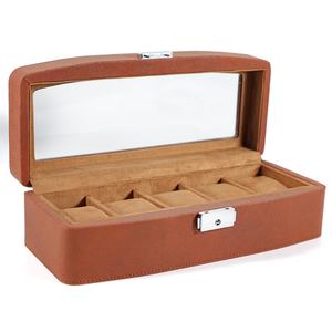 High-End PU Leather <b>Watch</b> Storage <b>Box</b> Multi-Position Velvet <b>Watch</b> <b>Case</b> with 5 Lots High Quality Features - Product Image 2