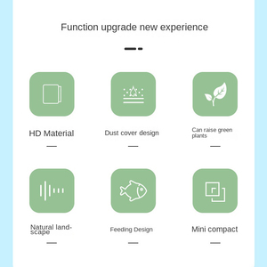 Groothandel Milieuvriendelijk Mini Desktop <span class=keywords><strong>Betta</strong></span> Aquarium Goudvis Aquarium Vierkante Bouwsteen Decoratieve Aquaria Accessoires - Product Image 6