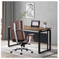 Meubles modernes en noyer Chaises de bureau ergonomiques en cuir luxueuses et pivotantes pour ordinateur de bureau
