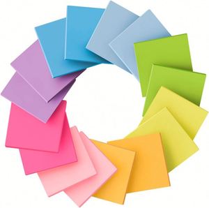 Custom Logo X 3 Inch 100 Sheets Per Pad 6 Assorted Bright Colors Sticky Notes Gift Self-Stick Note Pads Bulk - Product Image 1