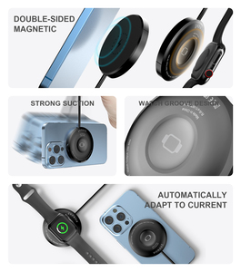 Almohadilla de cargador inalámbrico 3 en 1 magnética multifunción modelo privado de fábrica para Iphone Samsung Airpod Iwatch - Product Image 6