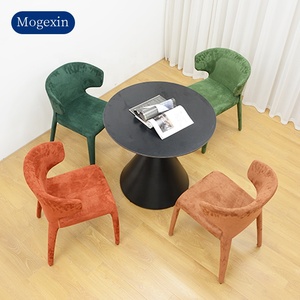 Juego de sillas de comedor de muebles de restaurante al por mayor de lujo de 6 sillas de comedor de terciopelo REC sillas de sala de estar - Product Image 1