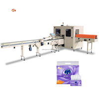 Machine d'emballage automatique de papier, machine d'emballage sous film plastique, machine d'emballage de trois paquets de serviettes en papier pour mouchoirs