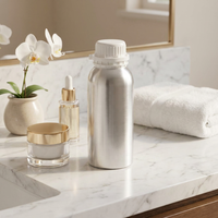 Bouteille en aluminium brillant de 500 ml, emballage cadeau pour huile essentielle et parfum, résistant à la lumière, étanche, recyclable