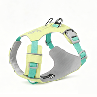 Harnais léger pour chien d'extérieur avec poche pour traceur intelligent, sangle de poitrine anti-étranglement, étanche, réfléchissant, respirant, avec boucle