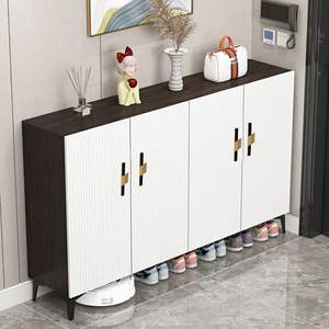 Solid Wood Multi Layer <b>Shoe</b> Cabinet <b>Large</b> Capacity Storage Entryway Home Use Space Saving Design - Product Image 4