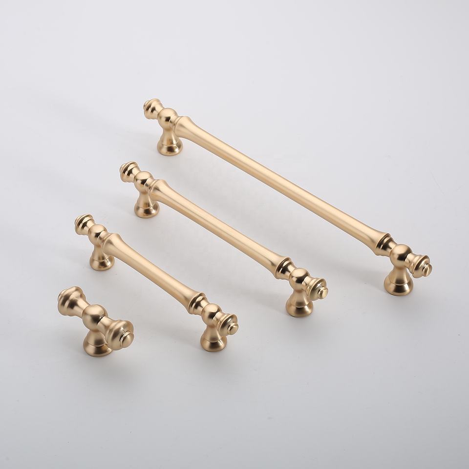 3 Inch Brushed Brass Furniture Handles - Gold 76mm