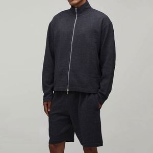 Men Vintage Washed <b>Zip</b> Up <b>Hoodie</b> Oversized Drop Shoulder Plain <b>Black</b> Casual Hooded Jacket Top - Product Image 3