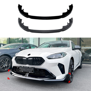 Amp-Z Front Bumper Lip For Bmw 1 Series F70 2 Series F74 M Sport 2024 Mp Style Piano Black Carbon Fiber Texture Matte Finish - Product Image 1
