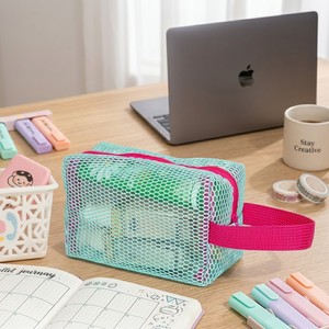 Sac de rangement en maille - <span class=keywords><strong>Pochette</strong></span> de voyage transparente et colorée pour cosmétiques et articles essentiels - Product Image 5