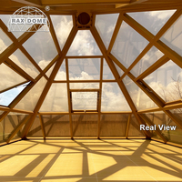 RAXDOME 6M Structure pyramidale en verre pour salle de méditation et véranda, utilisation toute saison