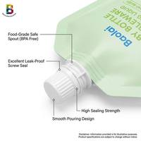 Pochette souple personnalisée sans solvant pour liquide de sécurité infantile, rechargeable, recyclable, avec bec verseur, 500 ml, pour emballage de nettoyant pour biberons