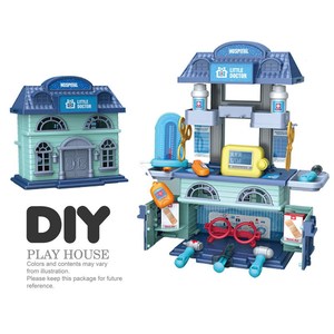 Zhiqu Nouveau jeu de simulation pour enfants : <span class=keywords><strong>Vaisselle</strong></span>, outils, maquillage, jeu de rôle docteur, château, villa, maison de jeu, jouets pour animaux de compagnie - Product Image 3