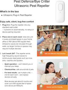 <span class=keywords><strong>Destructeur</strong></span> de parasites à ultrasons amélioré répulsif à souris à ultrasons Rats écureuils dissuasion de rongeurs pour la maison Garage entrepôt cuisine - Product Image 4