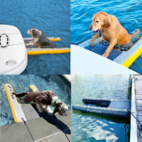 Planche flottante gonflable pour animaux de compagnie en EVA antidérapante, rampe aquatique pour chien, tapis de surf pour chien, jouet d'entertainment aquatique pour animaux de compagnie pour yacht et piscine