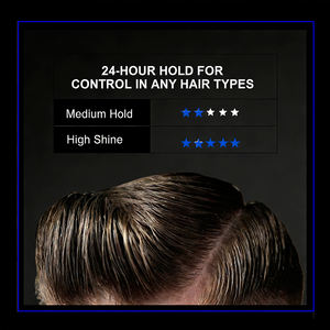 Cire coiffante professionnelle OEM haute brillance pour hommes, tenue moyenne, contrôle des bords et des tresses, vente en gros - Product Image 2