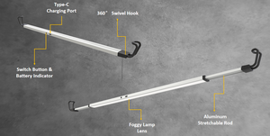 Potente Luz de reparación de automóviles Ligera debajo de la lámpara del capó - Product Image 5