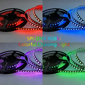 Bande LED adressable RGBW RGBIC SPI DMX à effet de poursuite DC5V SMD SK6812/WS2812 IP20/68 avec contrôle TUYA/capteur pour éclairage de fête/scène - Product Image 4