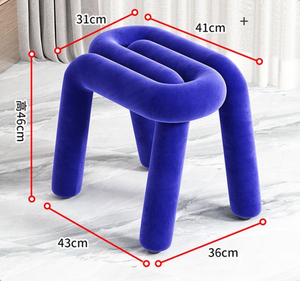 Chaise en tissu minimaliste moderne avec dossier unique, chaise rembourrée polyvalente pour chambre à coucher, salon, coiffeuse <span class=keywords><strong>et</strong></span> banc à chaussures - Product Image 6