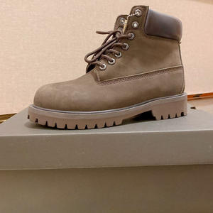 Sepatu bot pendek uniseks, sepatu bot tali luar ruangan modis hangat antiselip tahan air kulit berkualitas tinggi untuk pria dan wanita - Product Image 6