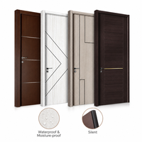 Portes en bois massif laqué modernes pour chambre et bureau, porte intérieure composite étanche pour projets hôteliers, villas et appartements