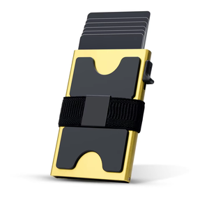 Cartera minimalista de aleación de aluminio Pop-Up Tarjetero RFID Bloqueo de <span class=keywords><strong>crédito</strong></span> y billetera de negocios - Product Image 1