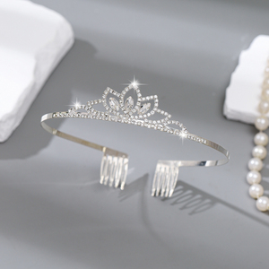 LUOYAN Coroncina con Strass Regolabile per Feste, Tiara con Diamanti, Fascia per Capelli per Bambine Principesse - Product Image 4