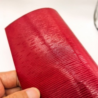 Papier similicuir enduit de résine UV haute brillance, grain de peau gaufré, multi-textures, emballage de luxe pour lunettes et bagues