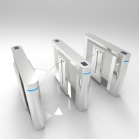 Tourniquet à barrière à bascule biométrique entièrement automatique, contrôle d'accès multi-facteurs, acier inoxydable 304, protection IP65, anti-collision