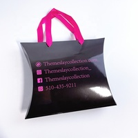 Vente en gros de boîte d'oreiller d'extension de cheveux avec emballage de cheveux Boîtes Bundle de logo personnalisé