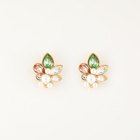 Anting Bunga Mori Musim Panas Berlapis Emas Tembaga, Anting Mutiara Bernuansa Mewah dan Anggun