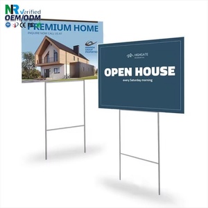 ป้ายโฆษณา PP แบบกำหนดเอง ขนาด 18x24 นิ้ว พร้อมเสา H แบบสองด้าน กันน้ำ สำหรับธุรกิจและงานอีเว้นท์ พร้อมบริการตัดตามแบบ - Product Image 1