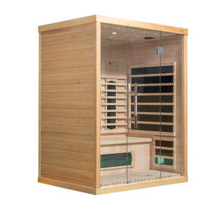 Salle de sauna infrarouge lointain 2 personnes Sauna infrarouge intérieur en <span class=keywords><strong>bois</strong></span> - Product Image 4
