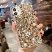Coque de téléphone de luxe scintillante effet diamant pour iPhone 17 16 15 14 13 12 11 Pro Max 15 Plus 16 Plus – Housse de protection pour fille