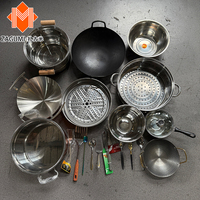 Set Peralatan Masak Anti Lengket Aluminium Die Cast 9pcs Set Panci Masak Grosir Set Peralatan Masak Aluminium dalam Jumlah Besar