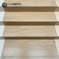 Carreaux de marche d'escalier 470x1200mm Carreaux d'escalier en bois complet Antidérapant Résistant à l'usure Antique Villa Duplex Mat Step Carreaux