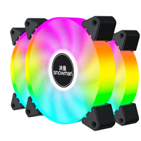 Ventilateur de boîtier PC SNOWMAN GF120-ARGB-BK 120mm Noir ARGB 45CFM avec coussinets d'amortissement, PWM, roulement hydraulique, synchronisation 5V 3 broches, vente en gros