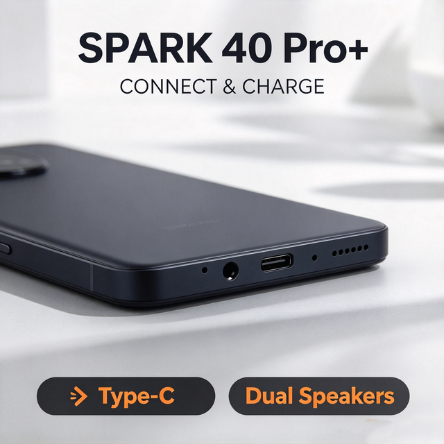 SPARK 40 Pro+ 5G Smartphone 108MP Triple Camera 5200mAh Battery Fingerprint Sensor Android Mobile Phones Low Price