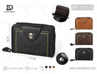 Porta Carte di Credito da Uomo a Bottone Singolo, 4 Pollici, in Pelle Sintetica Microfibra, Porta Biglietti da Visita - Product Image 1