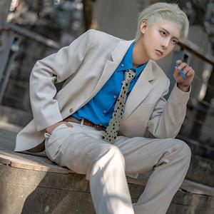 Pelucas de Cosplay de Nanami Kento de Jujutsu Kaisen <span class=keywords><strong>para</strong></span> <span class=keywords><strong>Hombre</strong></span>, Cortas, Verdes, Sintéticas, Resistentes al Calor, de Ainizi - Product Image 2