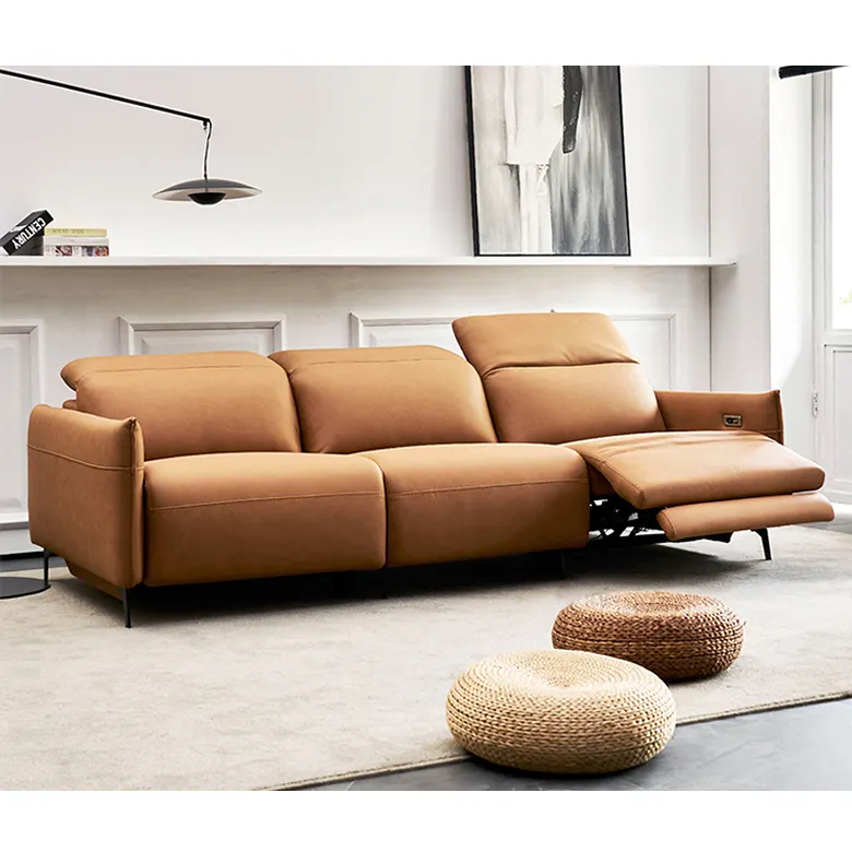 Winforce Fábrica Vendas Diretas Sala Sofá Set 3 Seater Couro Confortável Moderno Sofá Multifuncional Set Sofá Reclinável