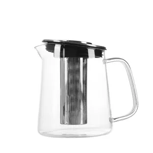 Premium Teekanne Infuser Großhandel Herd Safe Teekanne High Boro silicate Glas Kaffee & Tee Sets Klar All-Season Acceptble Support