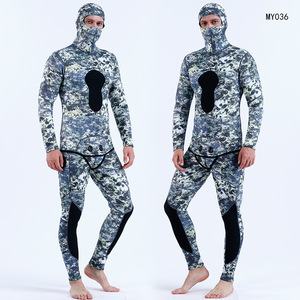 Combinaison de plongée pour homme en néoprène 3 mm à capuche, manches longues, impression par sublimation, imperméable, pour la plongée et la pêche - Product Image 2